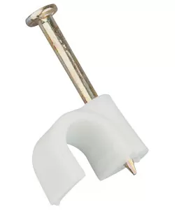 Cable Clips Round White 4mm Pack Of 60 Cable Clips Round White 4mm Pack Of 60